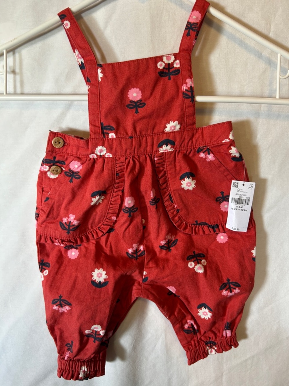 Old Navy Red Floral Girls' Overalls